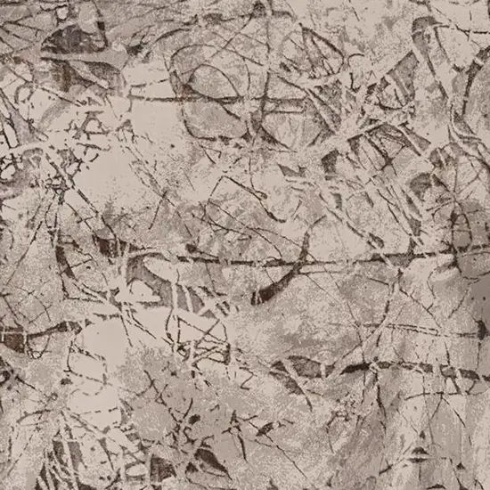 Ivory Or Grey Abstract Area Rug Photo 5