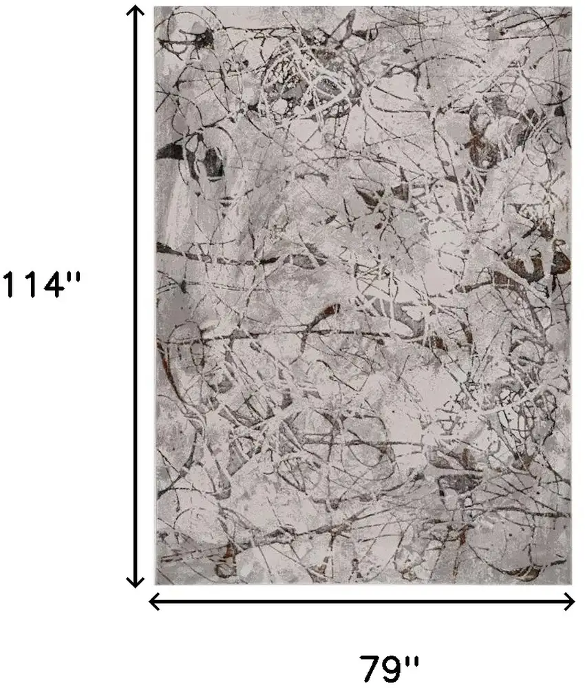 Gray and Ivory Area Rug Photo 3