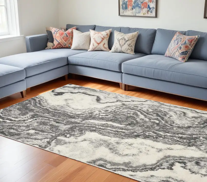 Ivory Shag Area Rug Photo 1