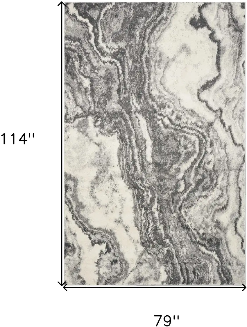 Ivory Shag Area Rug Photo 3