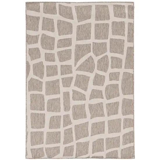 Gray And Ivory Cobblestone Area Rug Photo 2