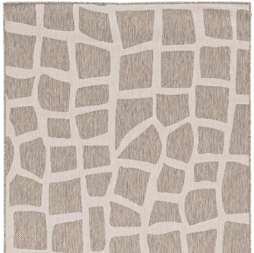 Gray And Ivory Cobblestone Area Rug Photo 5