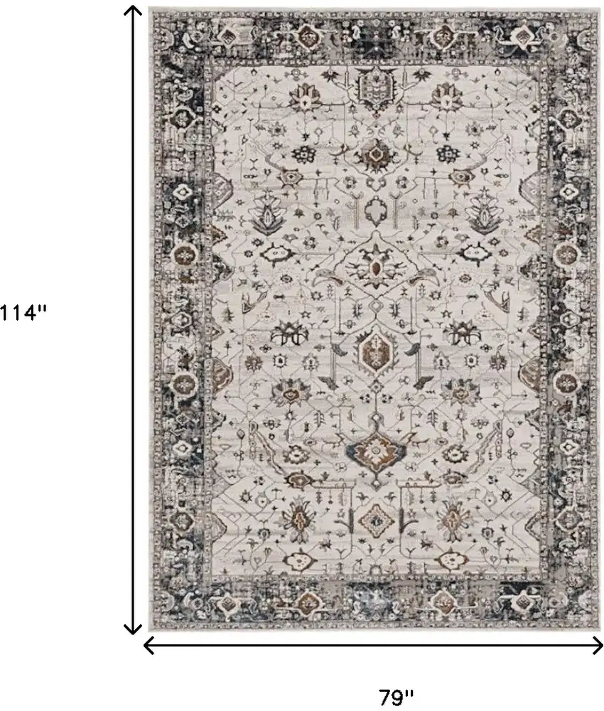 Gray and Ivory Area Rug Photo 8