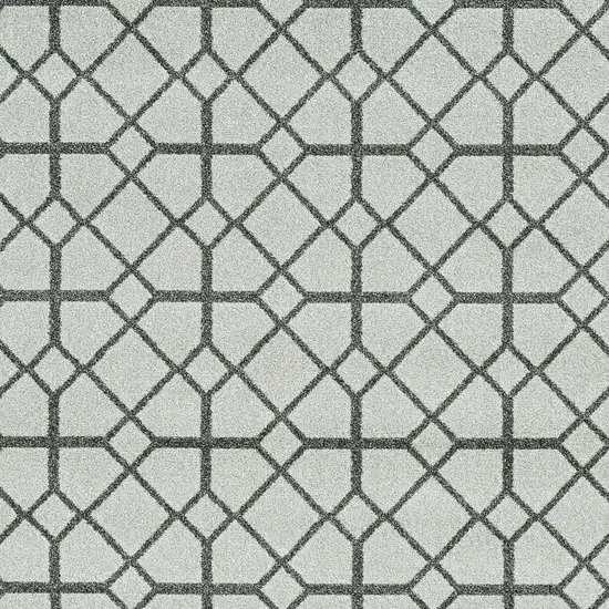 Ivory Or Grey Geometric Tiles Area Rug Photo 3