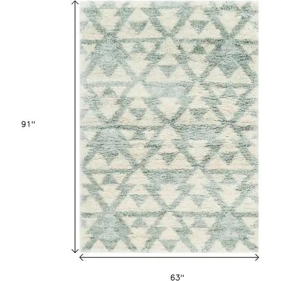 Ivory And Gray Geometric Area Rug Photo 3