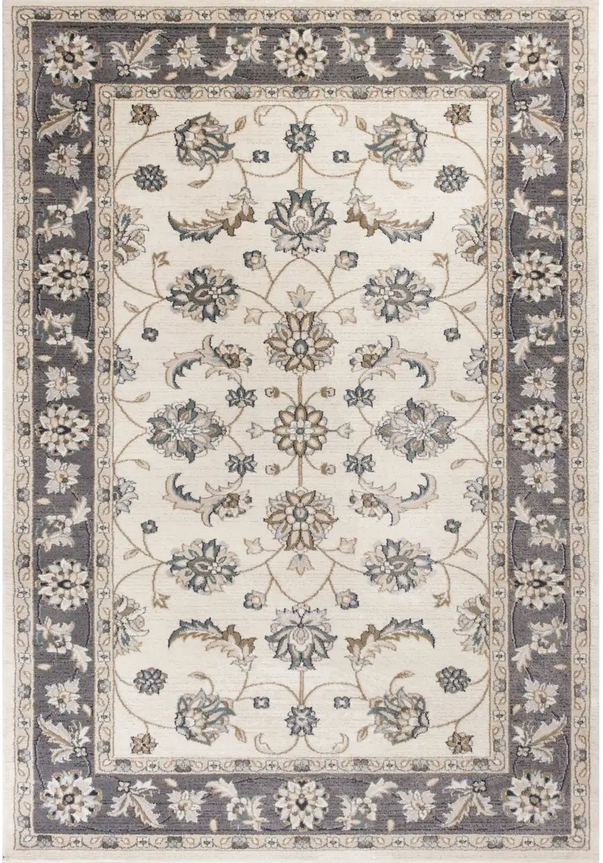 Ivory Or Grey Polypropylene Area Rug Photo 2