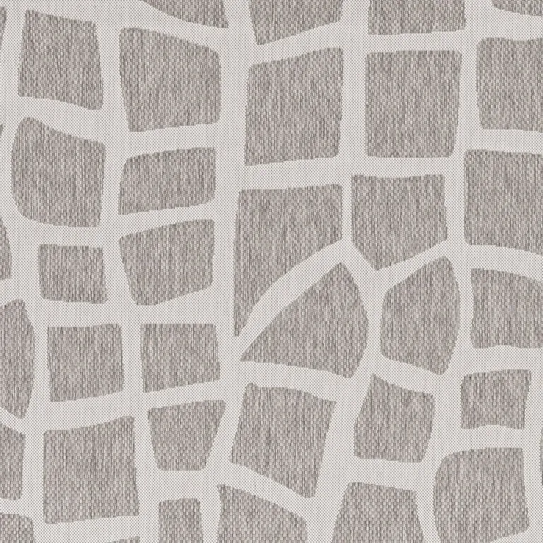 Ivory or Grey Polypropylene Area Rug Photo 3