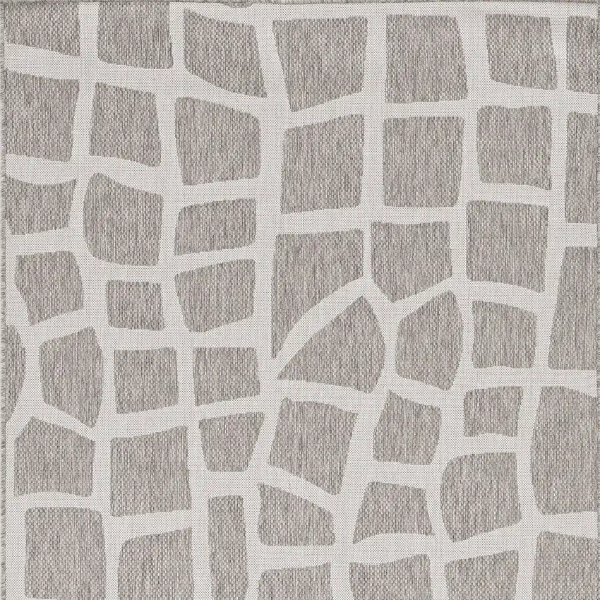 Ivory Or Grey Polypropylene Area Rug Photo 5