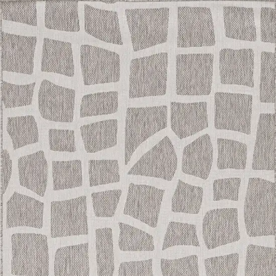 Ivory Or Grey Polypropylene Area Rug Photo 5