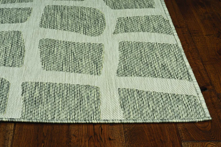 Ivory or Grey Polypropylene Area Rug Photo 3