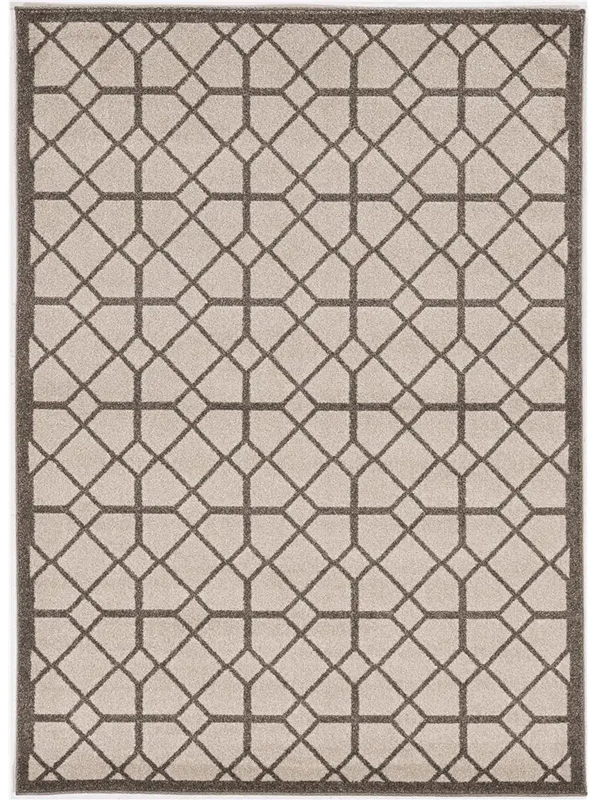 Ivory Or Grey Polypropylene Rug Photo 2