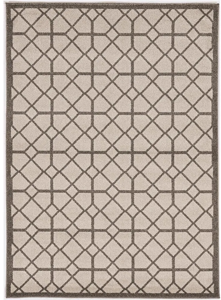 Ivory or Grey Polypropylene Rug Photo 2
