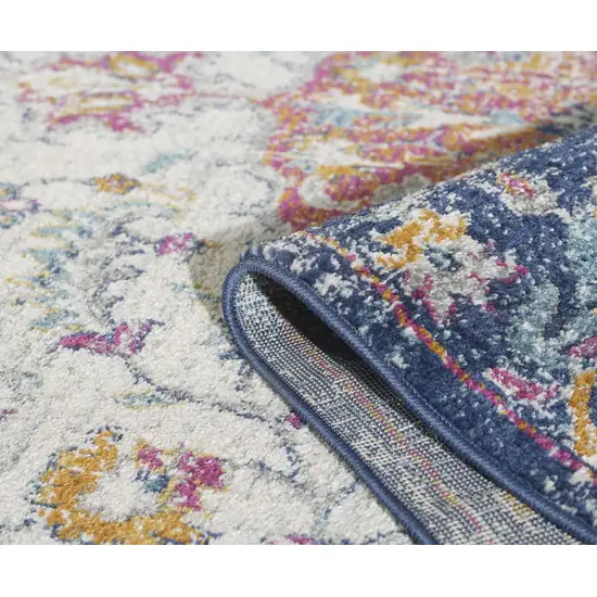 Ivory and Blue Area Rug Photo 5