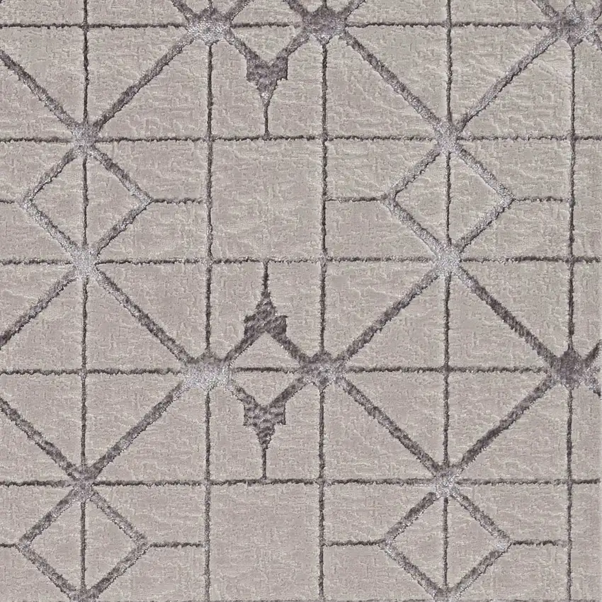 Ivory or Silver Polypropylene or Polyester Rug Photo 1