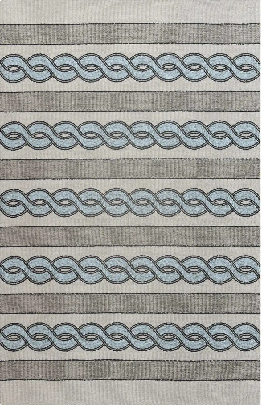 Ivory Or Spa Braid Design Uv Treated Area Rug Photo 2