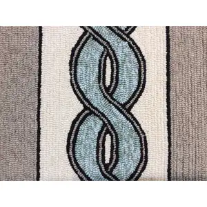 Photo of Ivory or Spa Braid Design UV Treated Area Rug
