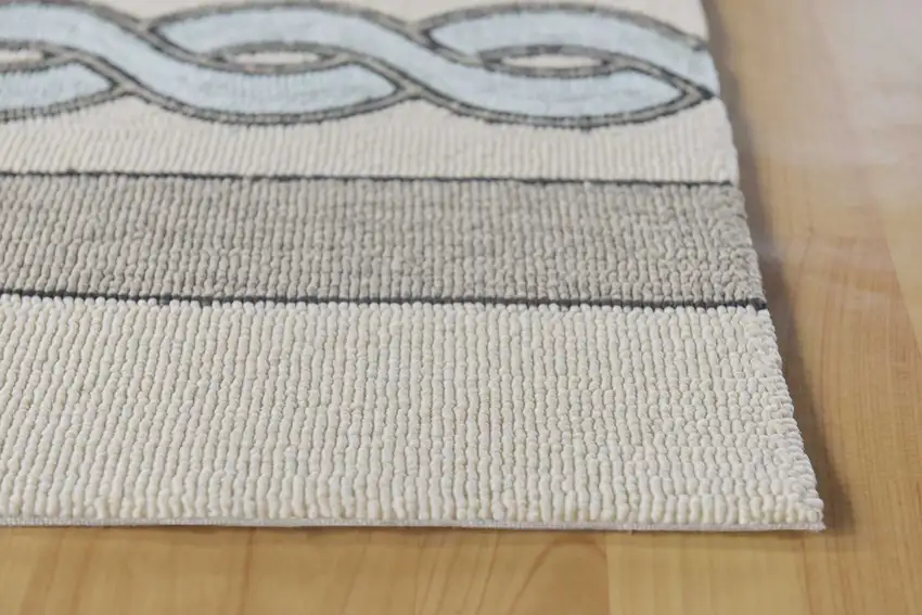 Ivory or Spa Braid Design UV Treated Area Rug Photo 3