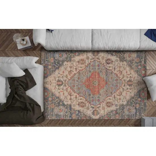 Jute Blue or Red Area Rug Photo 6