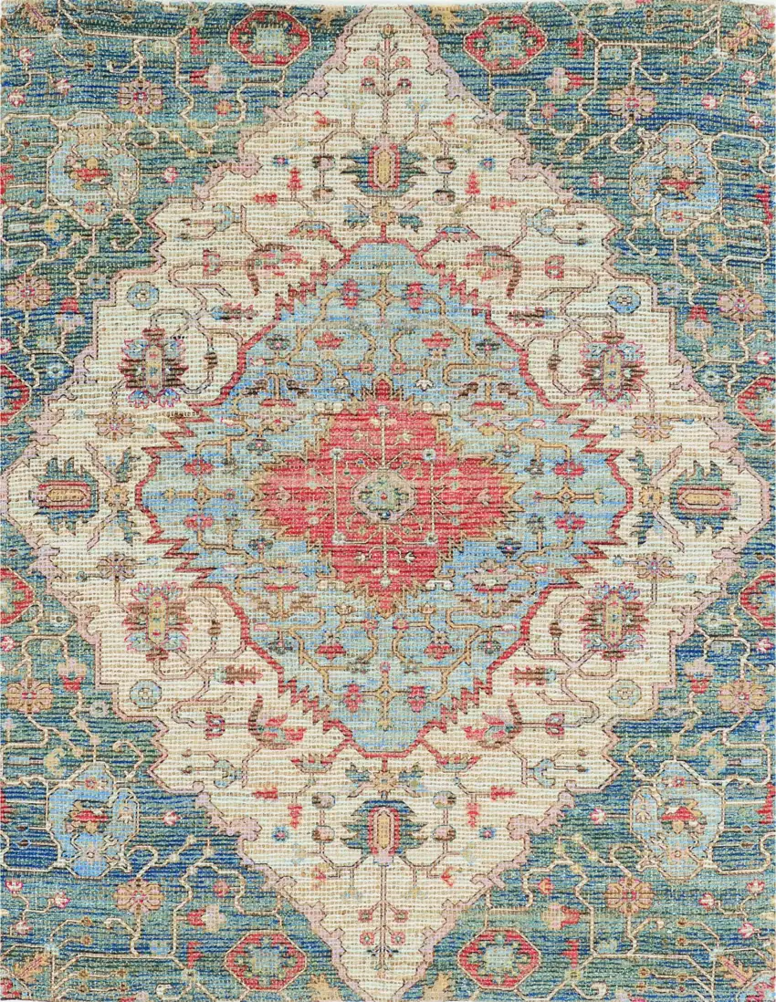 Jute Blue Or Red Area Rug Photo 2