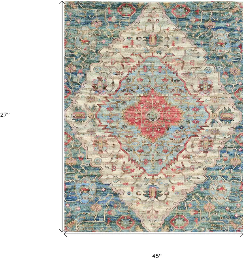 Jute Blue Or Red Area Rug Photo 3