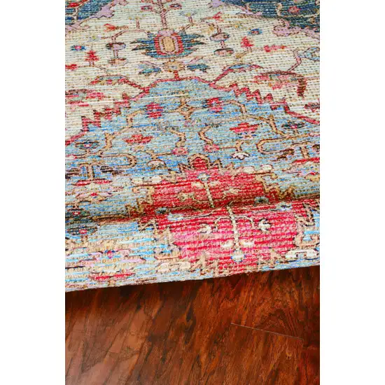 Jute Blue or Red Area Rug Photo 5