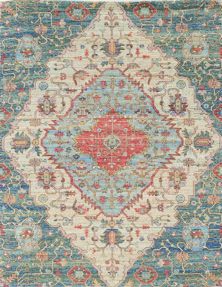 Jute Blue Or Red Area Rug Photo 6