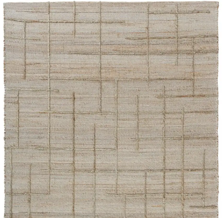 Jute Checkered Hand Woven Area Rug Photo 2