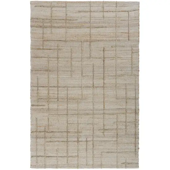 Jute Checkered Hand Woven Area Rug Photo 3