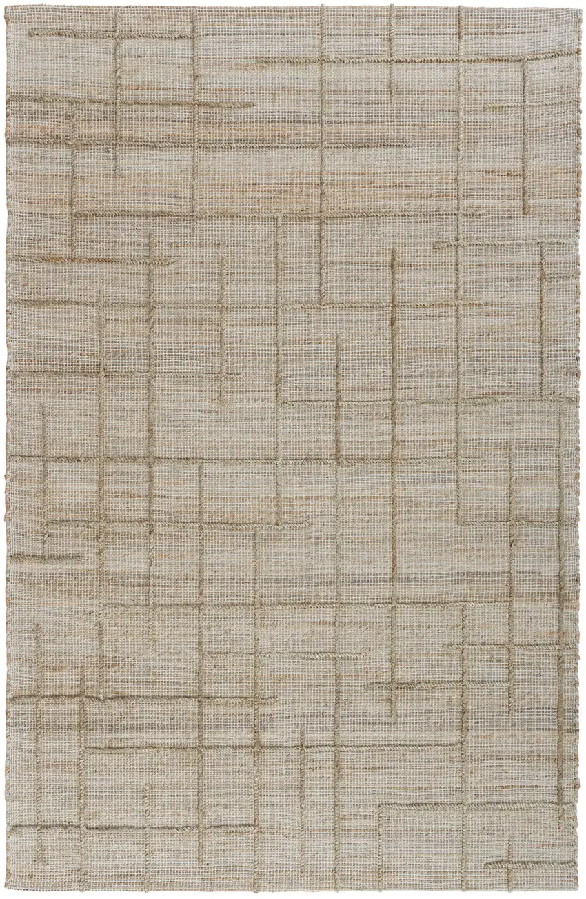Jute Checkered Hand Woven Area Rug Photo 3