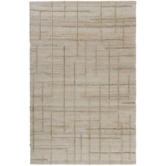 Jute Checkered Hand Woven Area Rug Photo 1