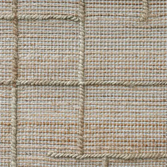 Jute Checkered Hand Woven Area Rug Photo 6