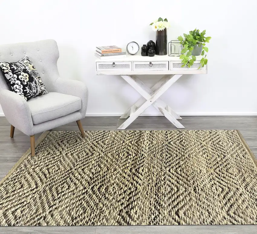 Jute Geometric Hand Woven Area Rug Photo 4