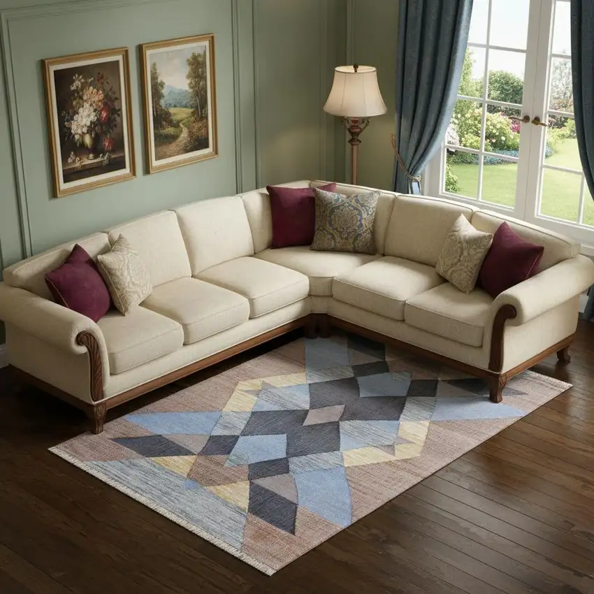 Jute Geometric Hand Woven Area Rug Photo 1