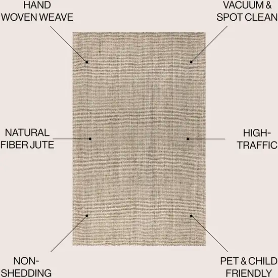 Jute Handmade Area Rug Photo 9