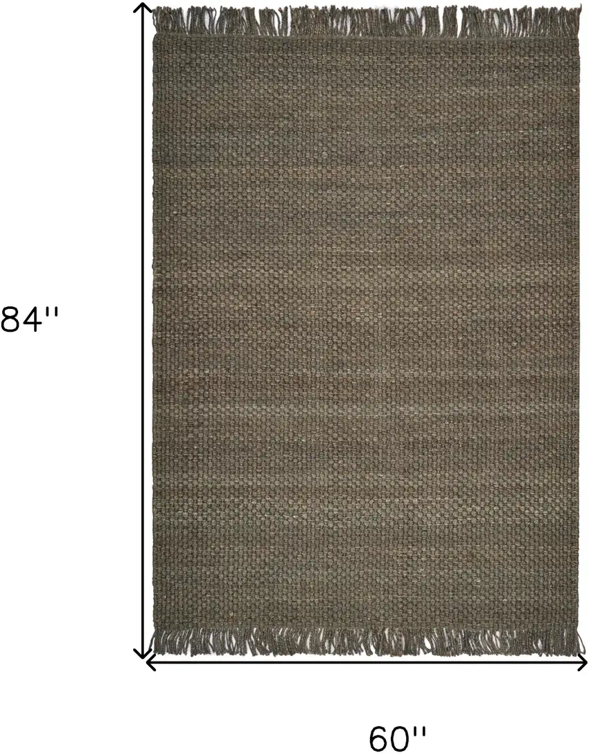 Slate Brown Hand Woven Area Rug Photo 3