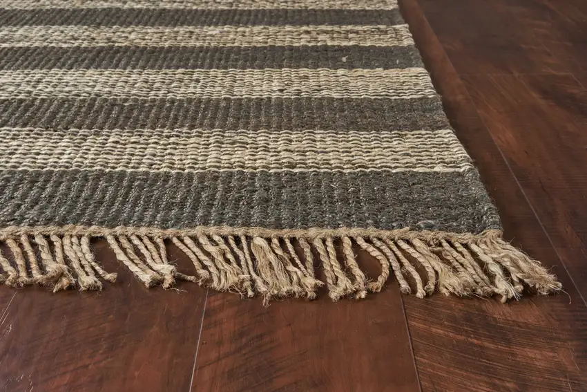 Jute Slate Ivory Area Rug Photo 6