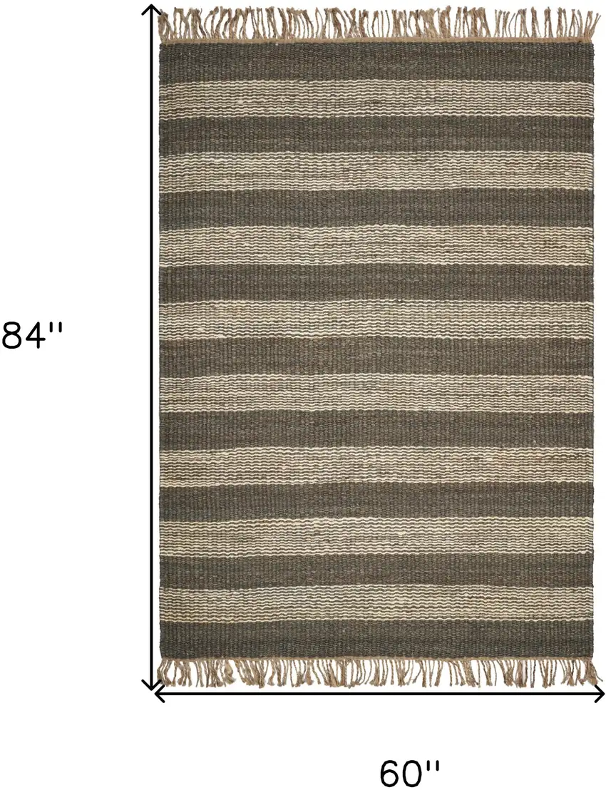 Jute Slate Ivory Area Rug Photo 3