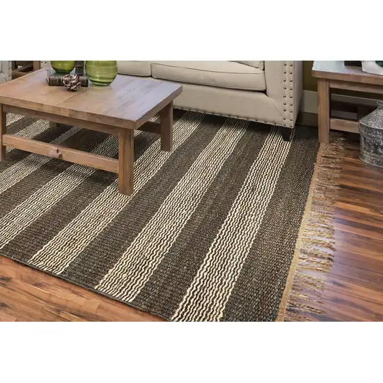 Jute Slate Ivory Area Rug Photo 4
