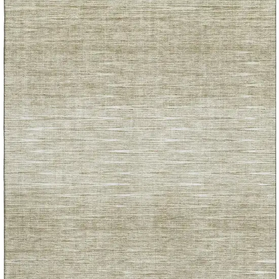 Khaki And Beige Abstract Washable Area Rug With UV Protection Photo 4