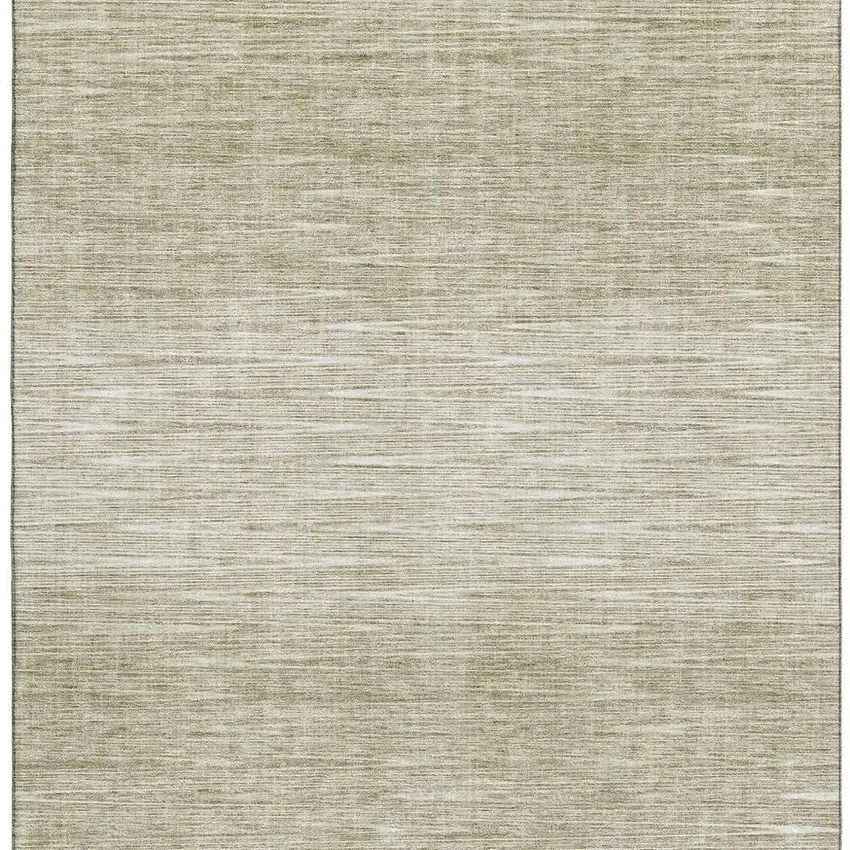 Khaki And Beige Abstract Washable Area Rug With UV Protection Photo 4