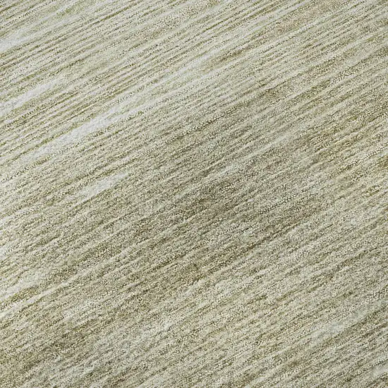 Khaki And Beige Abstract Washable Area Rug With UV Protection Photo 9