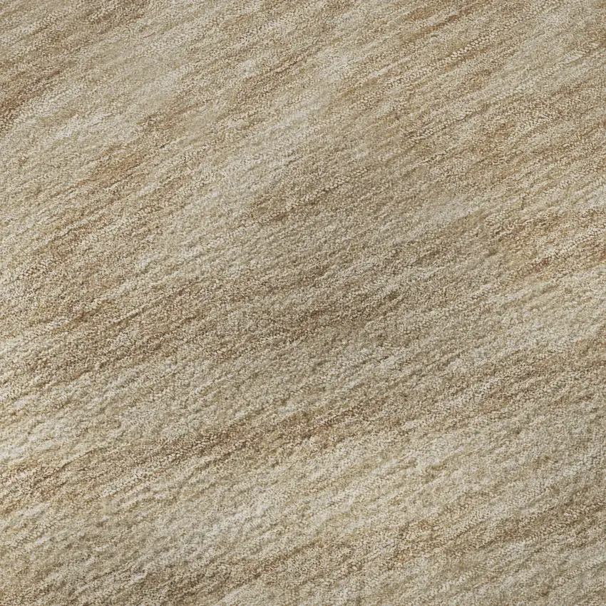 Khaki And Beige Abstract Washable Area Rug With UV Protection Photo 1