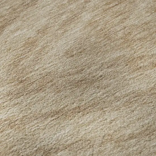 Khaki And Beige Abstract Washable Area Rug With UV Protection Photo 1