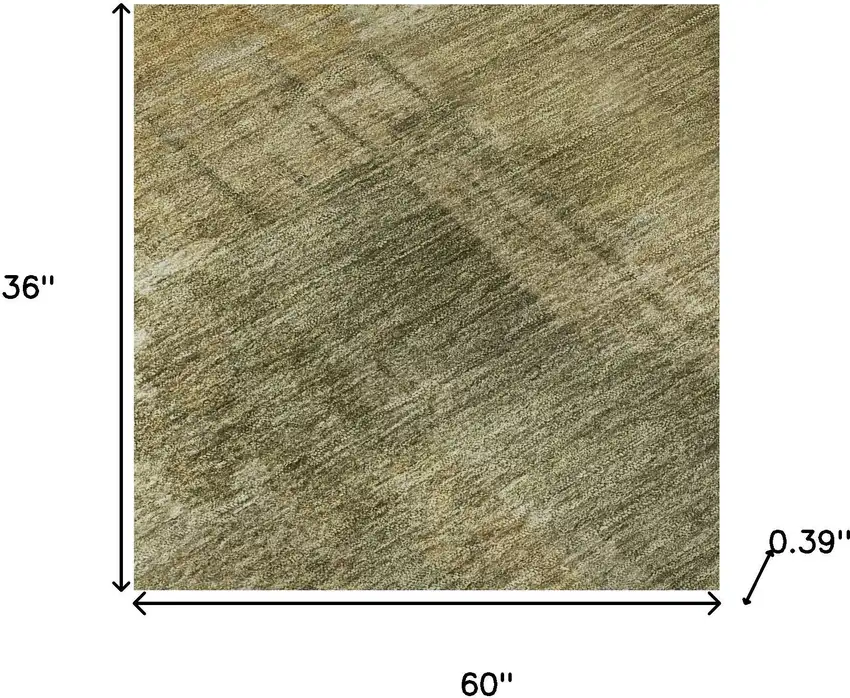 Khaki And Beige Abstract Washable Area Rug With UV Protection Photo 8