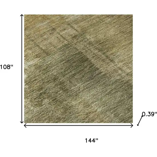 Khaki And Beige Abstract Washable Area Rug With UV Protection Photo 8