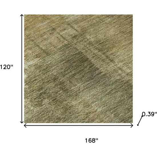 Khaki And Beige Abstract Washable Area Rug With UV Protection Photo 7