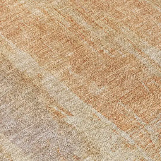 Khaki And Beige Abstract Washable Indoor Outdoor Area Rug Photo 8
