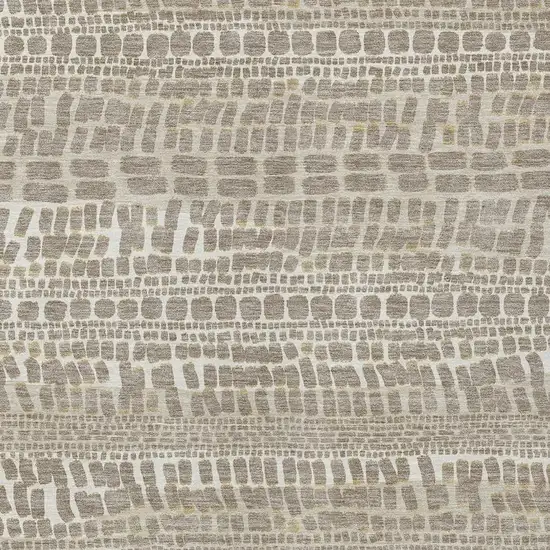 Khaki And Beige Abstract Washable Indoor Outdoor Area Rug Photo 2