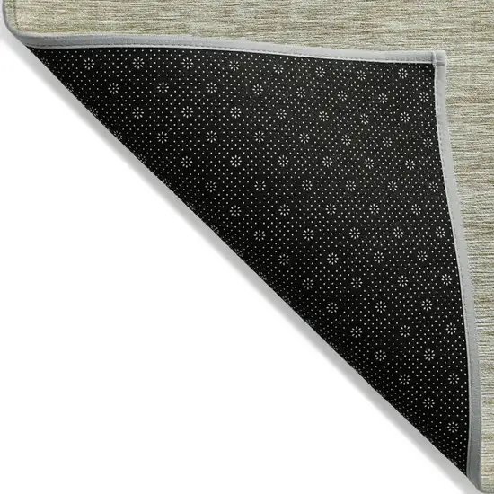 Khaki And Beige Abstract Washable Indoor Outdoor Area Rug Photo 3