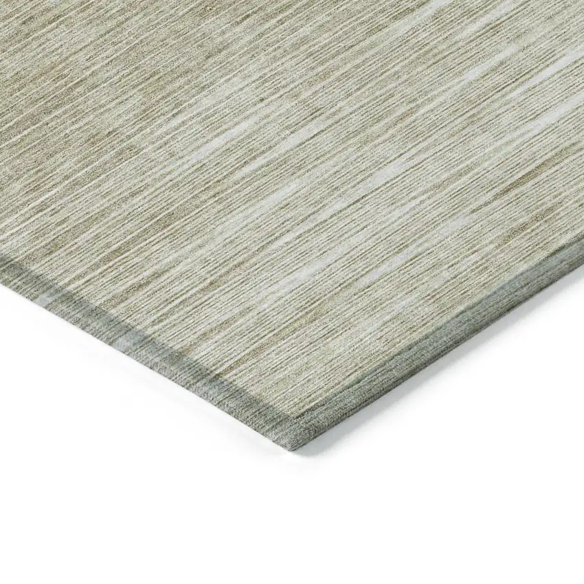 Khaki And Beige Abstract Washable Indoor Outdoor Area Rug Photo 4